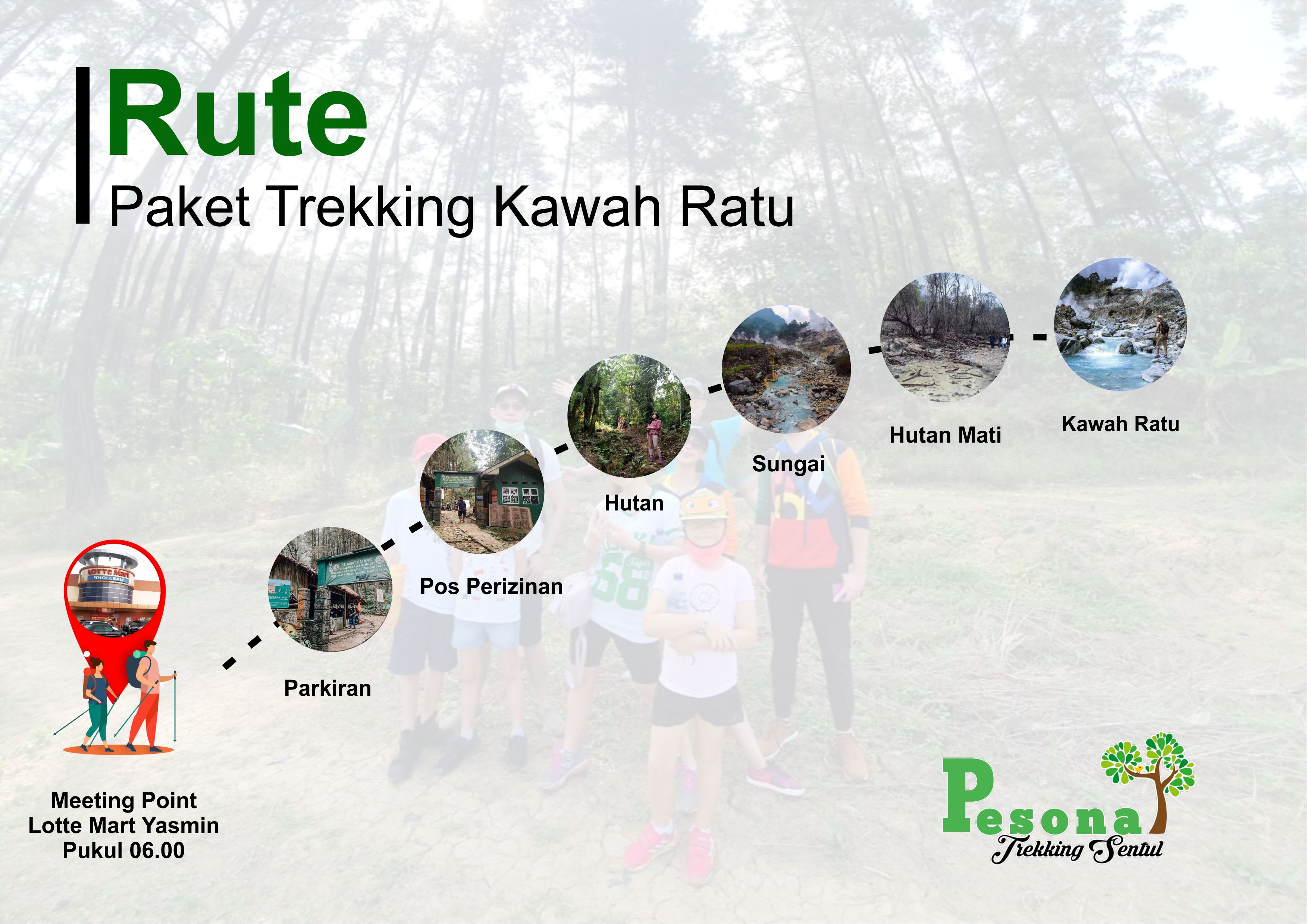 route trekking sentul